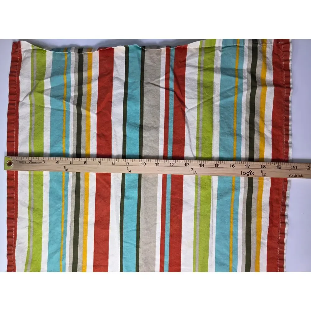 WORLD MARKET Cotton Multicolor Stripe Dinner Napkin Set of 4 *See photo